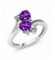 Purple Amethyst Diamond Sterling Available