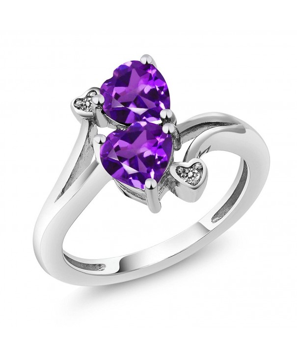 Purple Amethyst Diamond Sterling Available