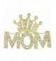 Mothers Crowned Rhinestone Crystal Brooch