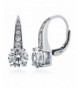 BERRICLE Sterling Zirconia Leverback Earrings