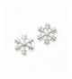 Sterling Silver Snowflake Post Earrings