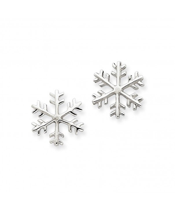 Sterling Silver Snowflake Post Earrings