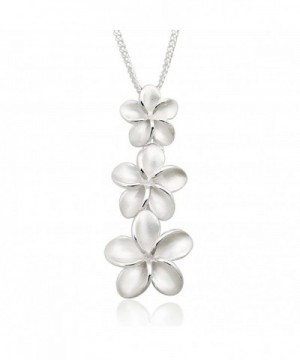 Sterling Finished Plumerias Hawaiian Necklace