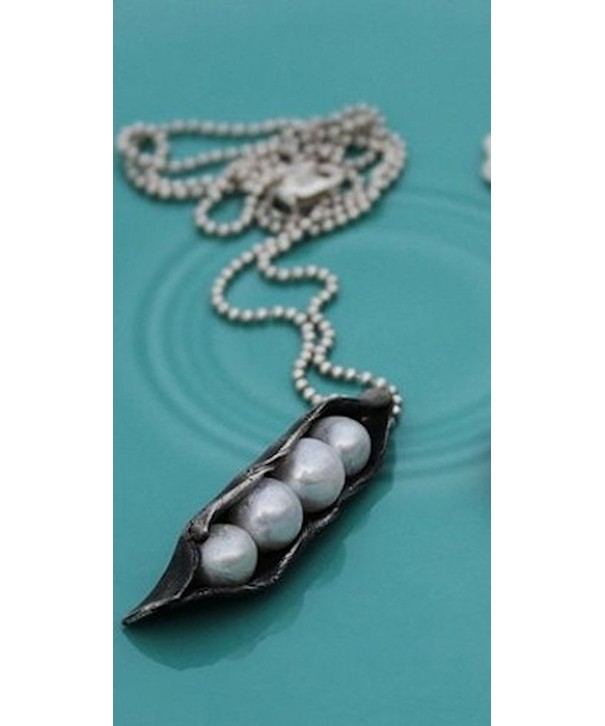 Vintage Pearl Sweet Pewter Necklace