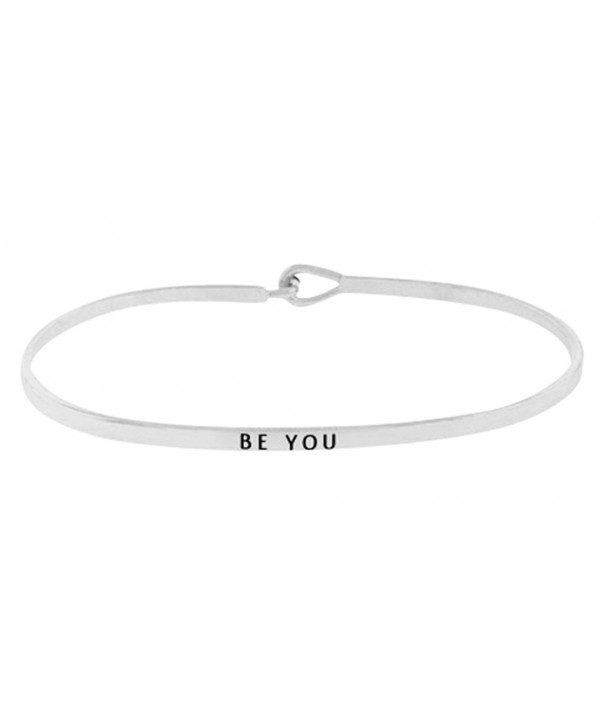 Inspirational Silver Positive Message Bracelet