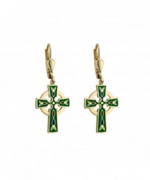 Celtic Cross Earrings Dangle Plated