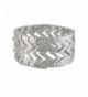 Lux Accessories Silvertone Hammered Bracelet