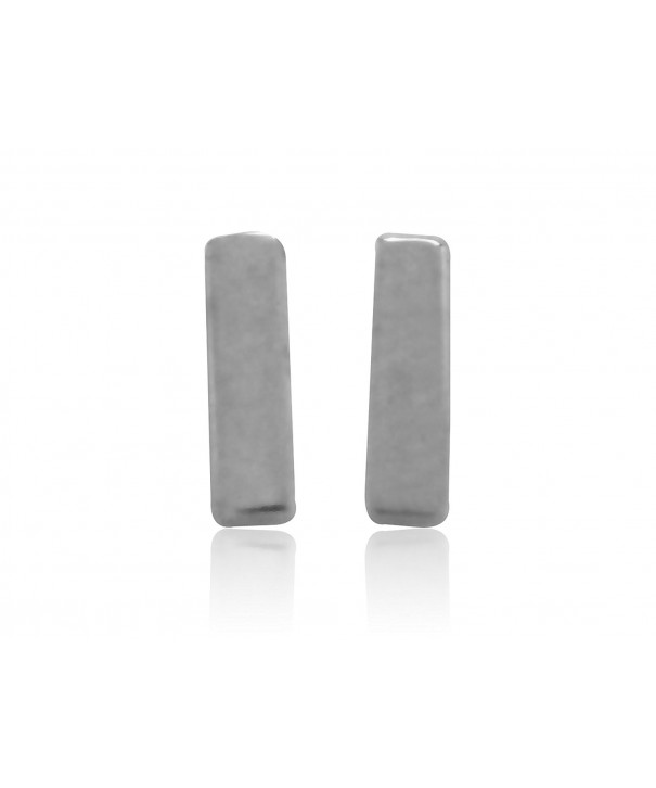 Sterling Silver Geometric Earrings 7x1 5mm