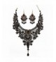 Meiysh Gothic Pendant Necklace Earrings