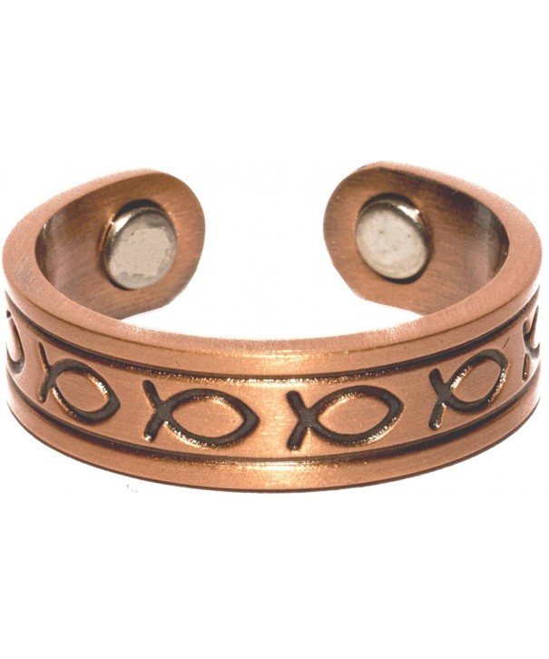 Copper Fish Magnetic Therapy Ring