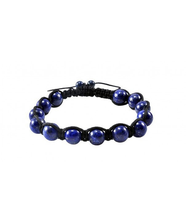 Simulated Lapis Lazuli Macrame Bracelet