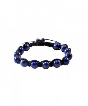 Simulated Lapis Lazuli Macrame Bracelet