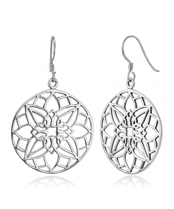 Sterling Filigree Detailed Mandala Earrings