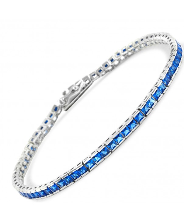 Glamouresq Sterling Princess Zirconia Bracelet