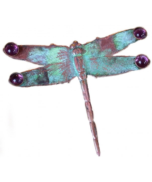 Verdigris Patina Solid Brass Dragonfly