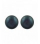 Sterling Silver Button Simulated Earrings