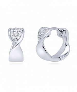 BERRICLE Rhodium Sterling Zirconia Earrings