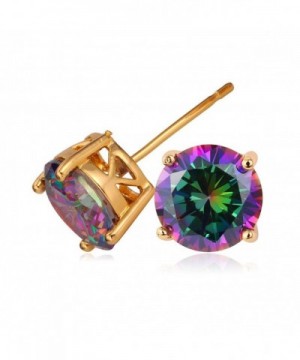 U7 Earrings Zirconia Colorful Diamond