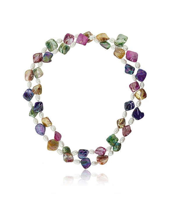 MultiColor Cultured Freshwater Simulated Necklace