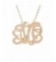 Brushed Metal Initial Monogram Necklace