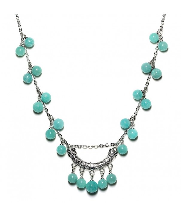 Polyth Handmade Gemstones Necklace Amazonite