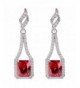 EVER FAITH Birthstone Earrings Silver Tone