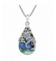 Abalone Vintage Teardrop Sterling Necklace