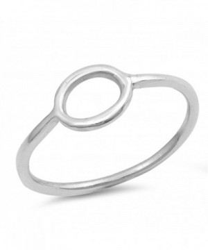 Simple Geometic Round Sterling Silver