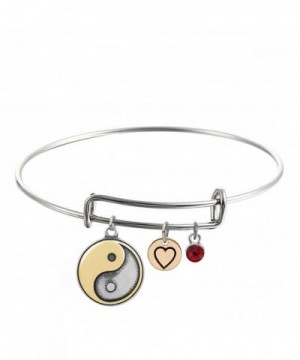 JJTZX Birthstone Stainless Expandable Bracelet