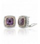 JanKuo Jewelry Amethyst Zirconia Earrings