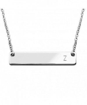 Initial Bar Necklace Graduation Personalized