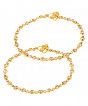 Rhinestone Crystal Ghungroo Anklets Bollywood