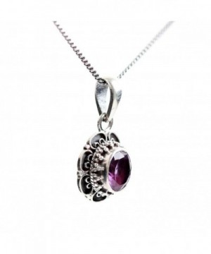 Handmade Sterling Genuine Amethyst Necklace