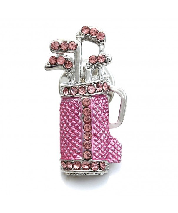 Golfer Brooch Rhinestone Sports Jewelry