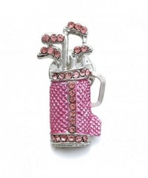 Golfer Brooch Rhinestone Sports Jewelry