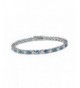 Elensan Sterling silver Simulated Sapphire Zirconia