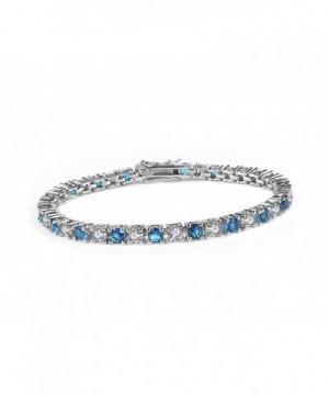 Elensan Sterling silver Simulated Sapphire Zirconia