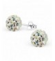 Sterling Silver Crystal Ball Earrings