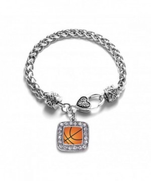 Basketball Classic Silver Crystal Bracelet