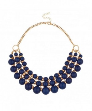 Lux Accessories Beaded Statement Necklace