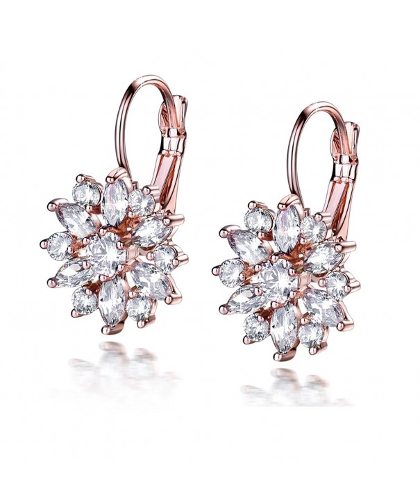 GULICX Marquise Zirconia Cluster Earrings