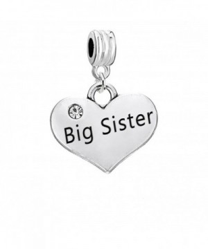 Sister Heart Charm European Bracelets