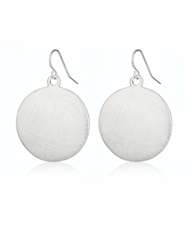 HONGYE Brushed Silver Colored Earring