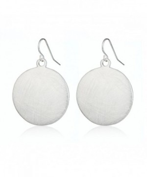 HONGYE Brushed Silver Colored Earring