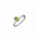 Silver Stackable Cushion Peridot Solitaire