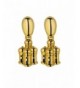 Plated Cabouchon Arabian Castle Earrings