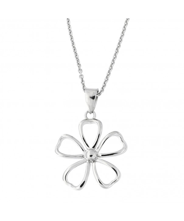 Sterling Silver Rhodium Pendant Necklace