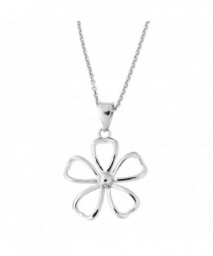 Sterling Silver Rhodium Pendant Necklace