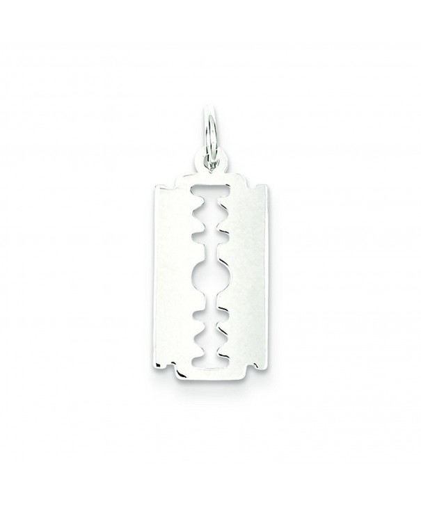 Sterling Silver Razor Blade Charm