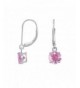 Rhodium Sterling Brilliant Leverback Earrings